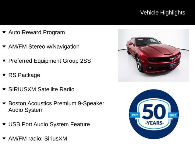 Used 2013 Chevrolet Camaro SS w/ RS Package RWD image 8