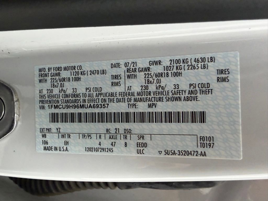 Used 2021 Ford Escape SEL image 45