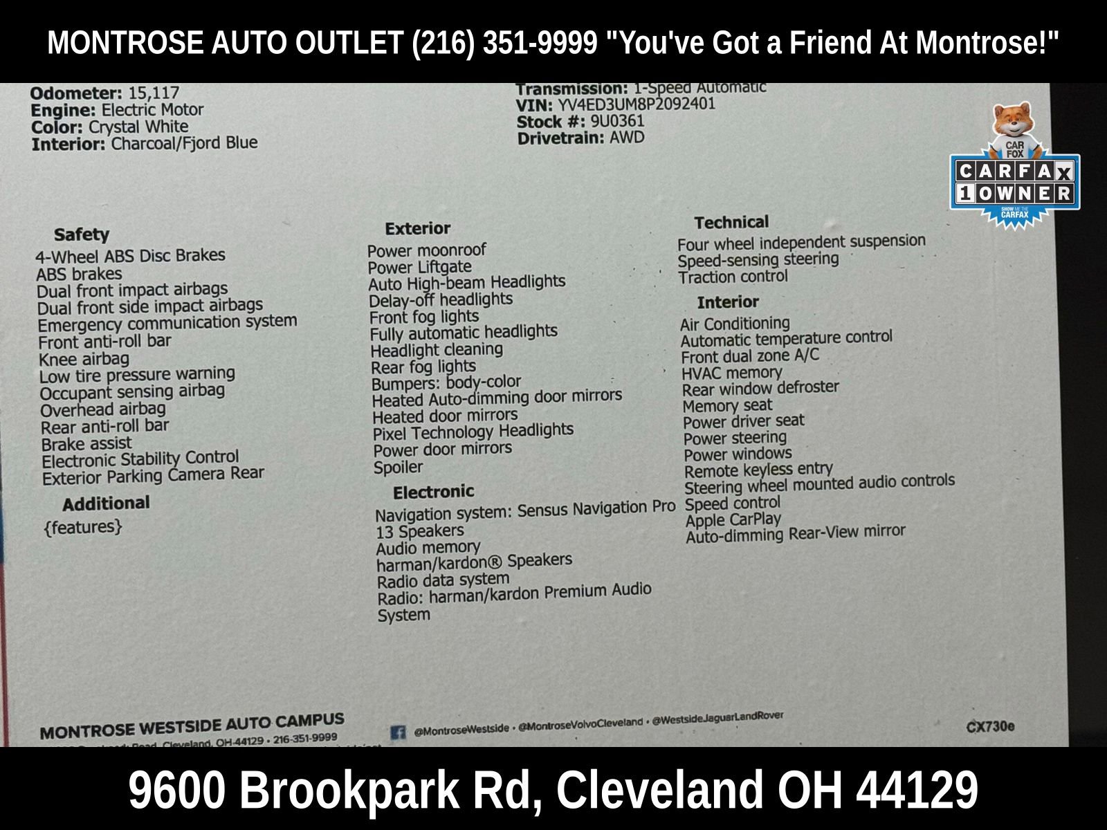 Used 2023 Volvo XC40 Recharge Ultimate w/ Protection Package Premier image 63