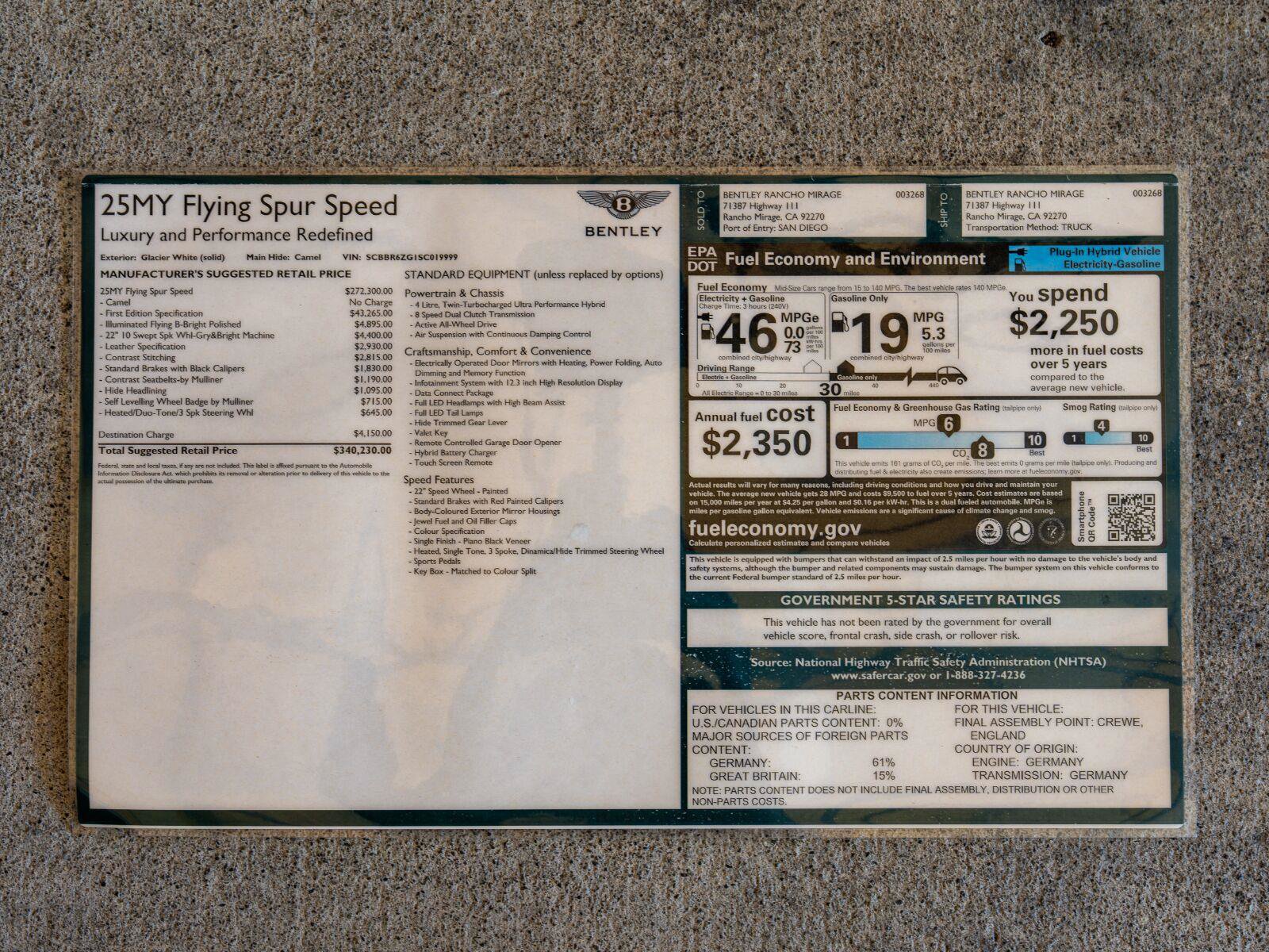 Used 2025 Bentley Flying Spur Plug-In Hybrid AWD/4WD image 35