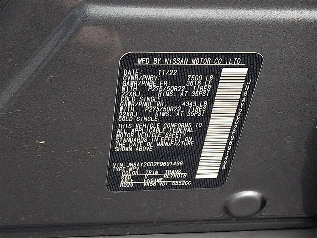 Used 2023 Nissan Armada Platinum w/ Cargo Package image 28