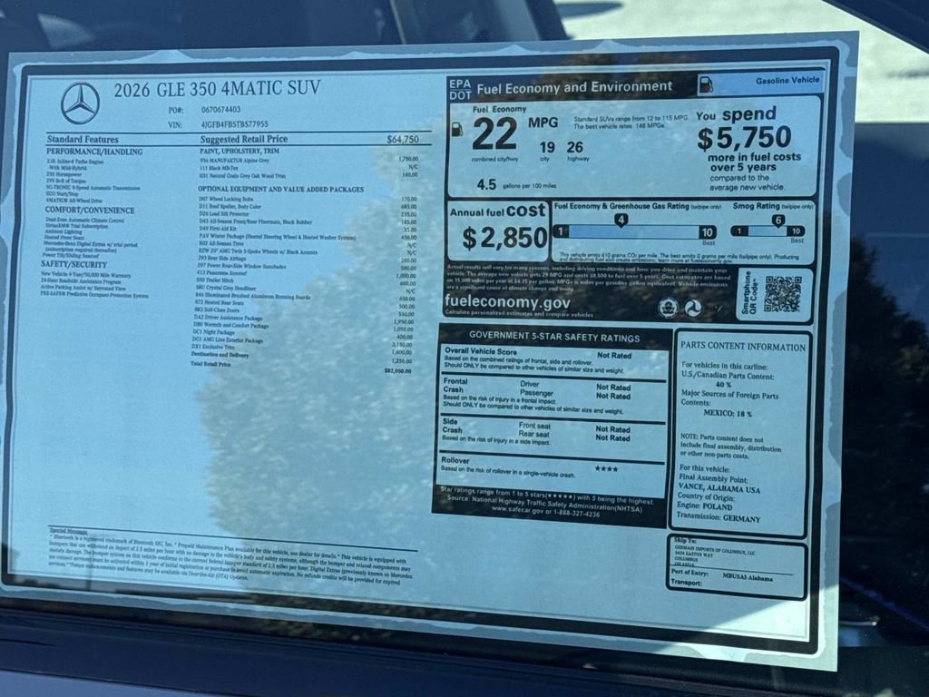 New 2026 Mercedes-Benz GLE 350 GLE 350 image 9