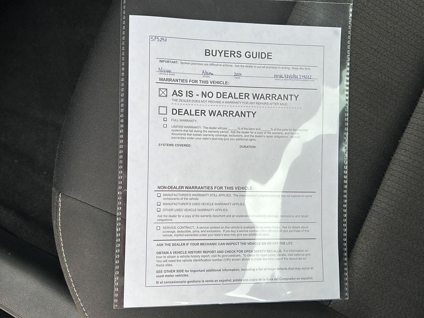 Used 2024 Nissan Altima 2.5 SV FWD image 25