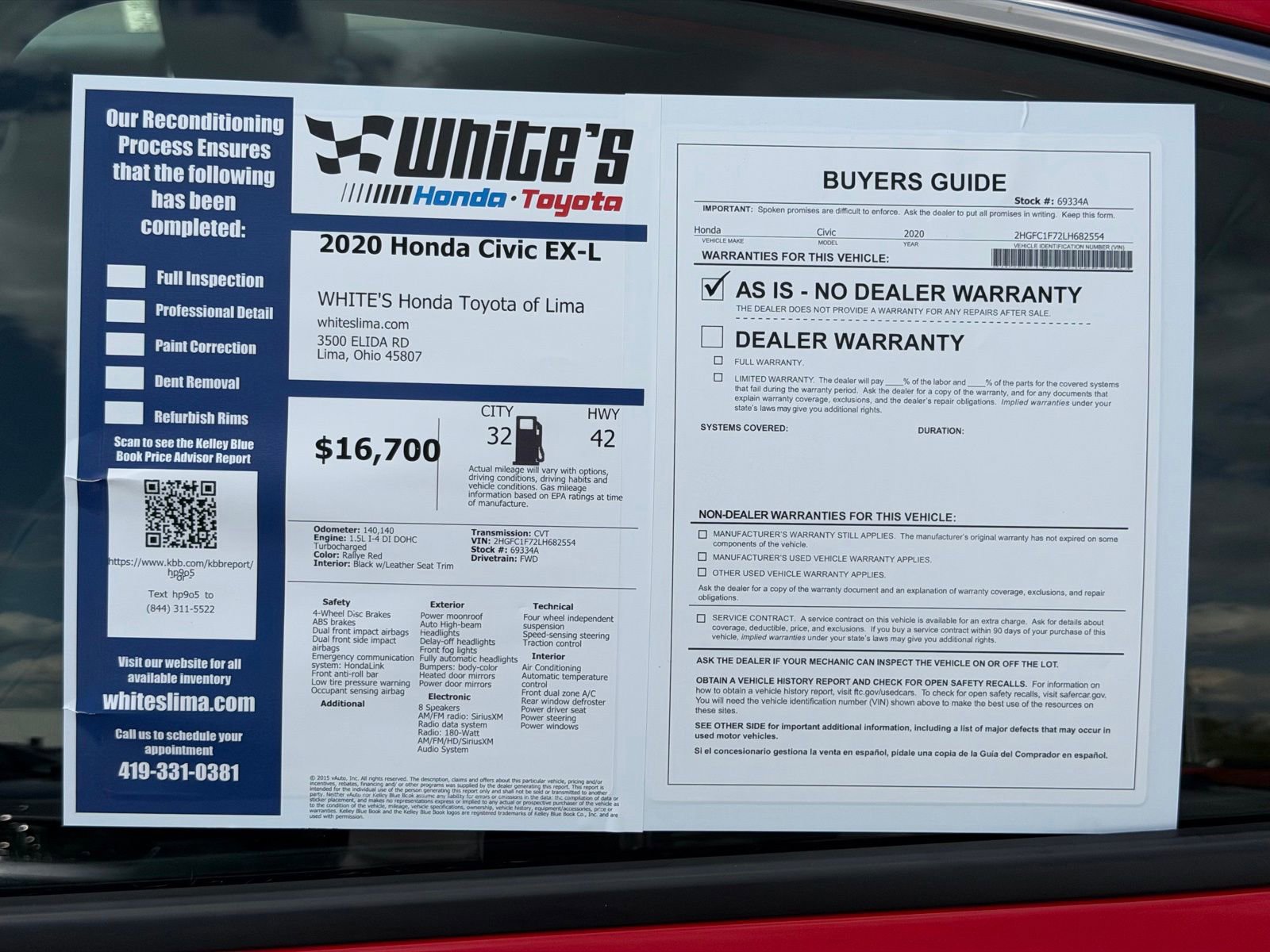 Used 2020 Honda Civic EX-L image 34