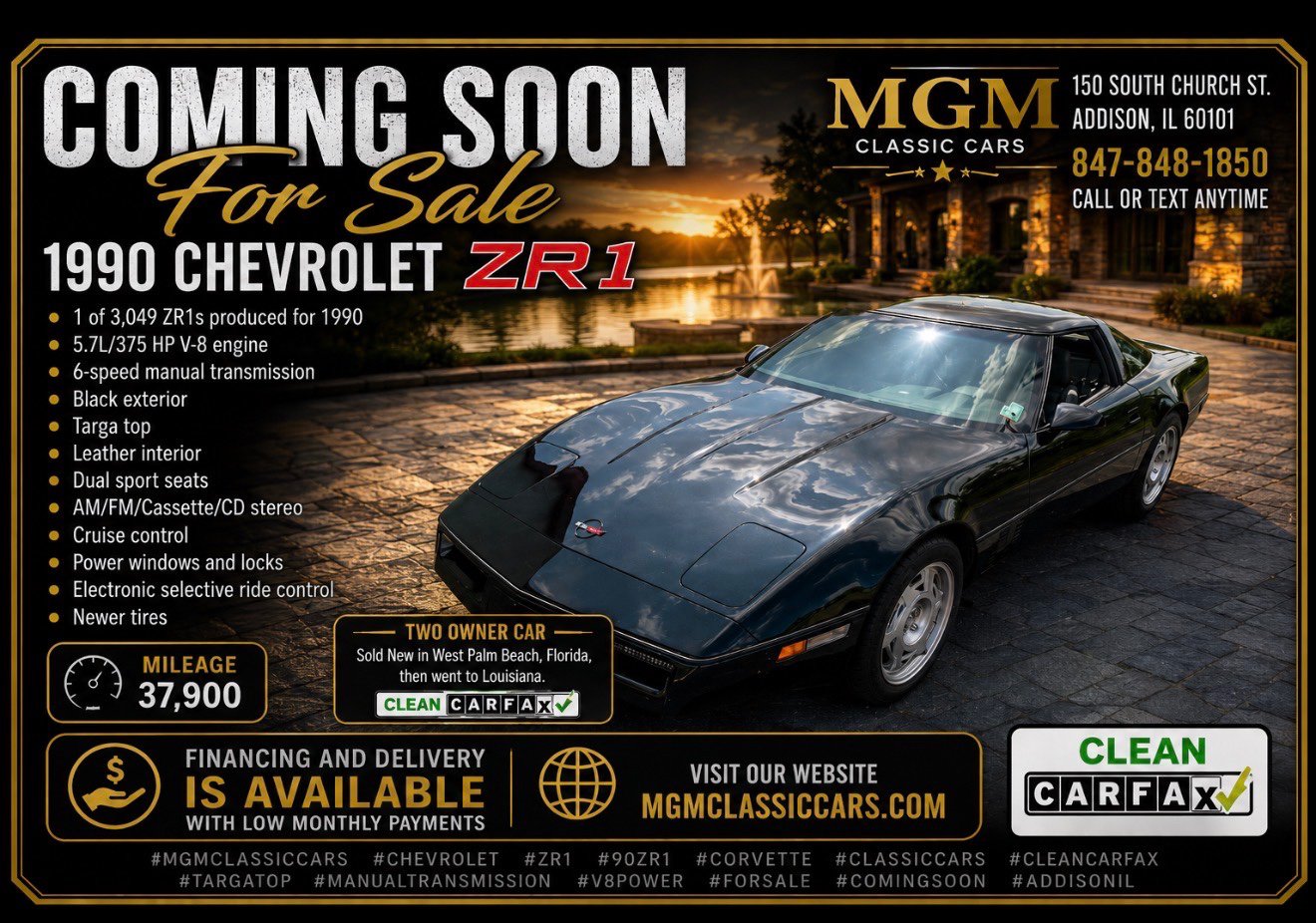 Used 1990 Chevrolet Corvette ZR-1 RWD image 1