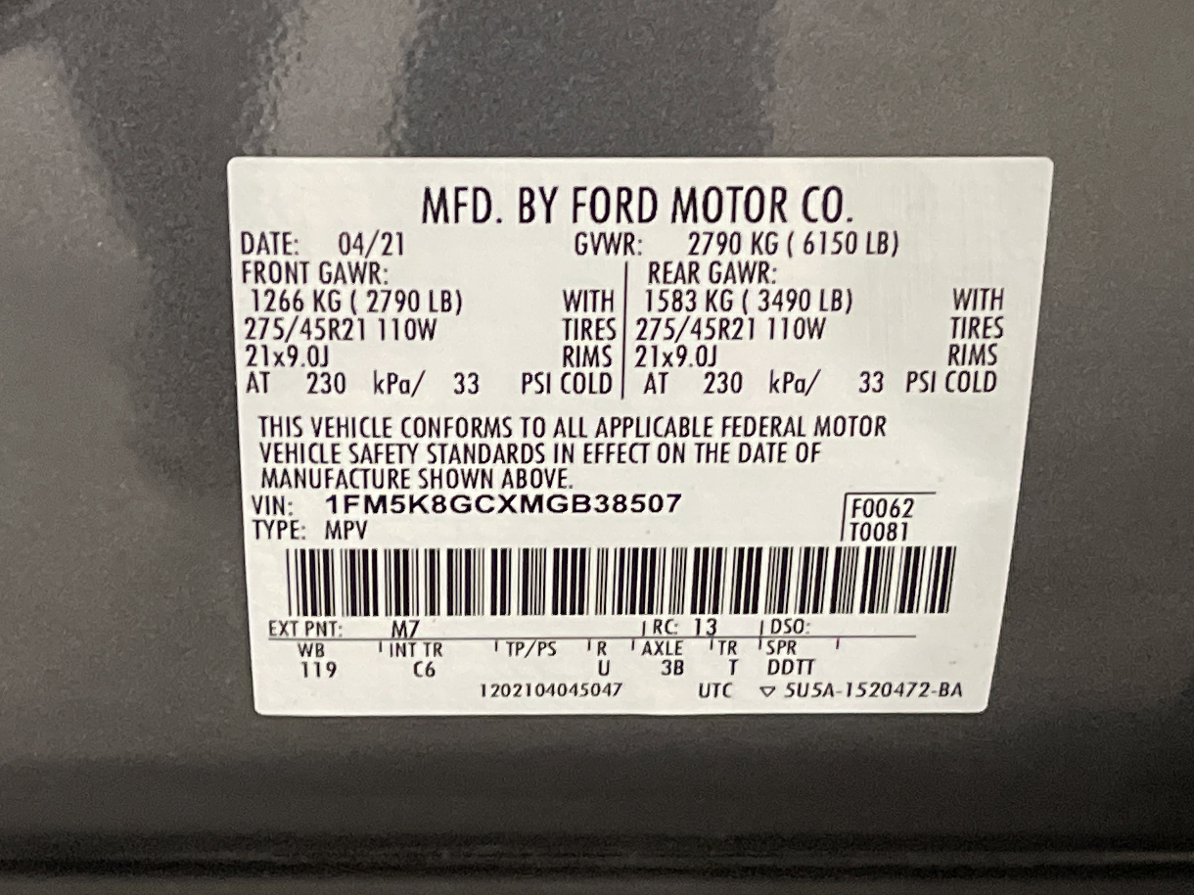 Used 2021 Ford Explorer ST w/ Equipment Group 401A image 30