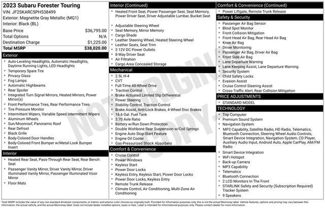 Used 2023 Subaru Forester Touring image 5
