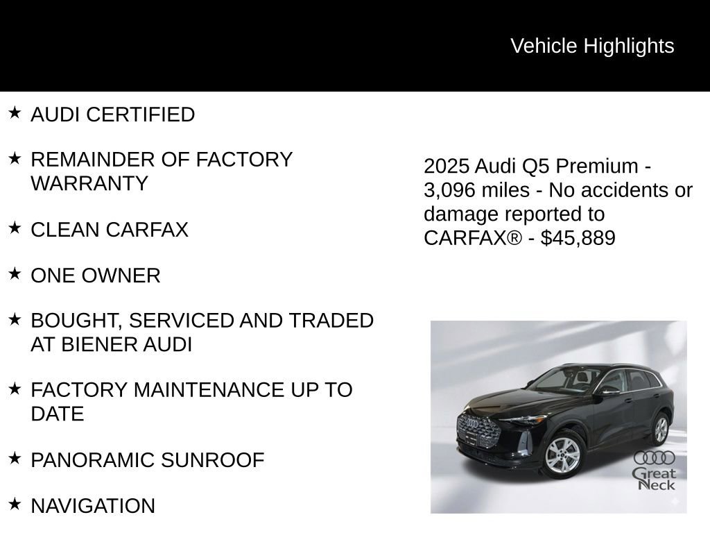 Certified 2025 Audi Q5 Premium w/ Convenience Package image 10