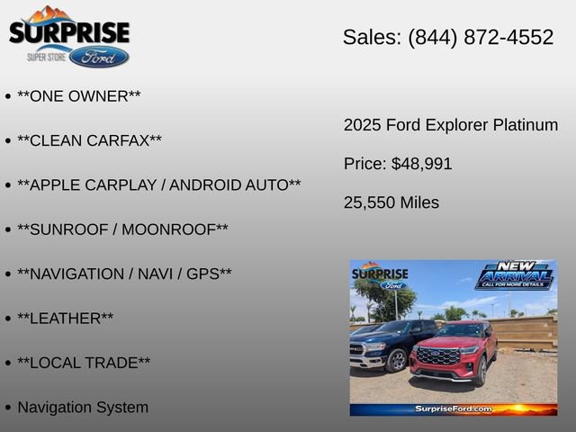 Used 2025 Ford Explorer Platinum w/ Ultimate Package AWD/4WD image 12