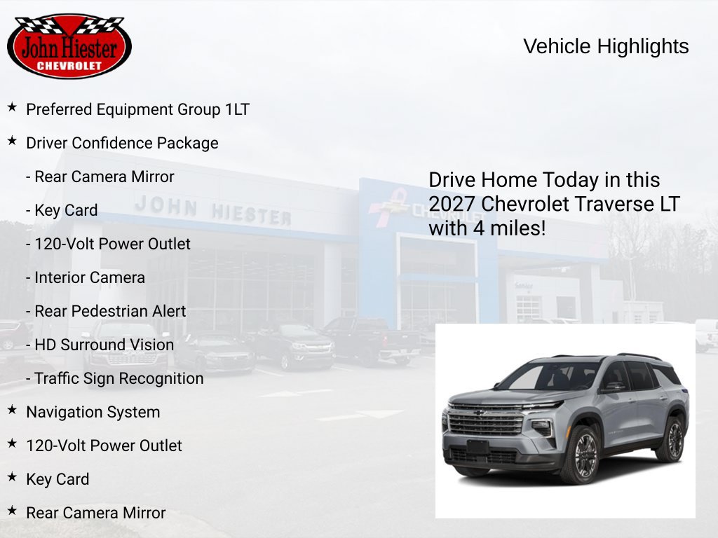 New 2027 Chevrolet Traverse LT w/ Driver Confidence Package FWD image 2