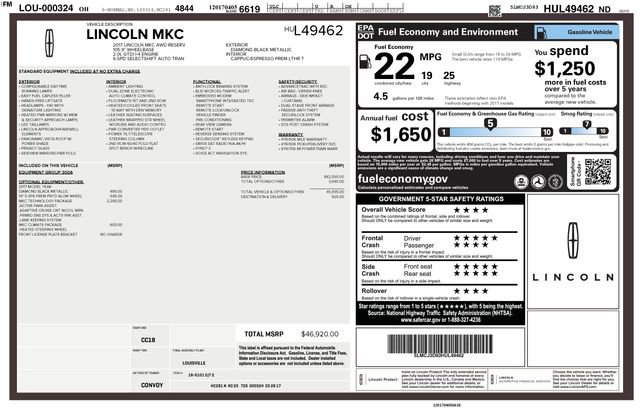 Used 2017 Lincoln MKC Reserve AWD/4WD image 44