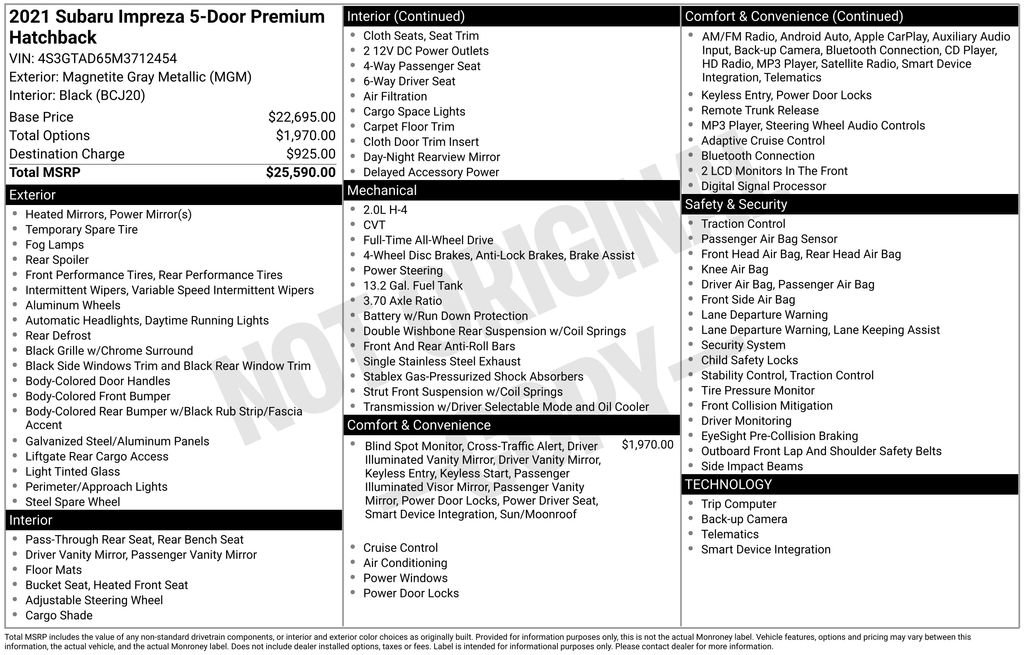 Used 2021 Subaru Impreza Premium image 3