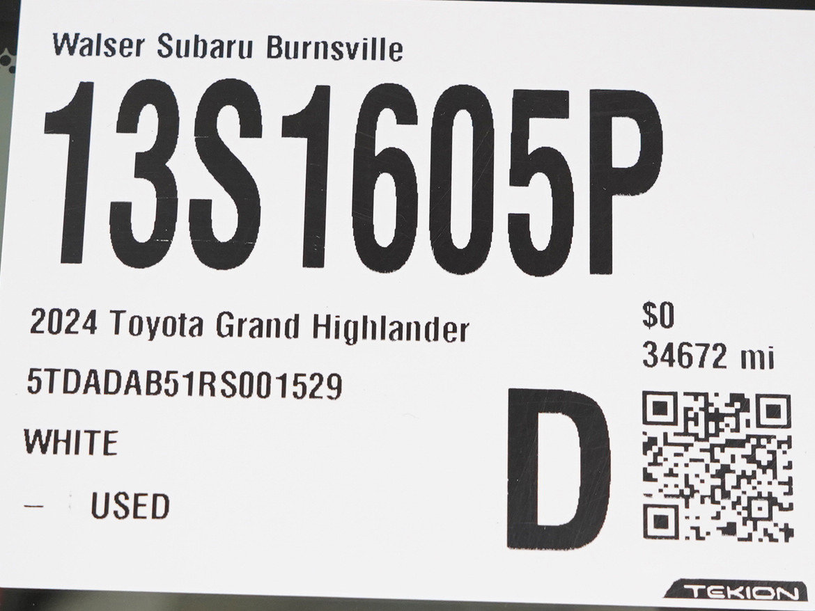 Used 2024 Toyota Grand Highlander AWD Hybrid image 33