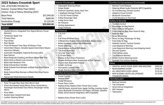 Used 2023 Subaru Crosstrek 2.5i Sport image 6