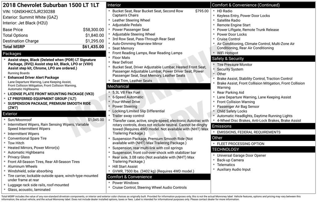 Used 2018 Chevrolet Suburban LT image 2