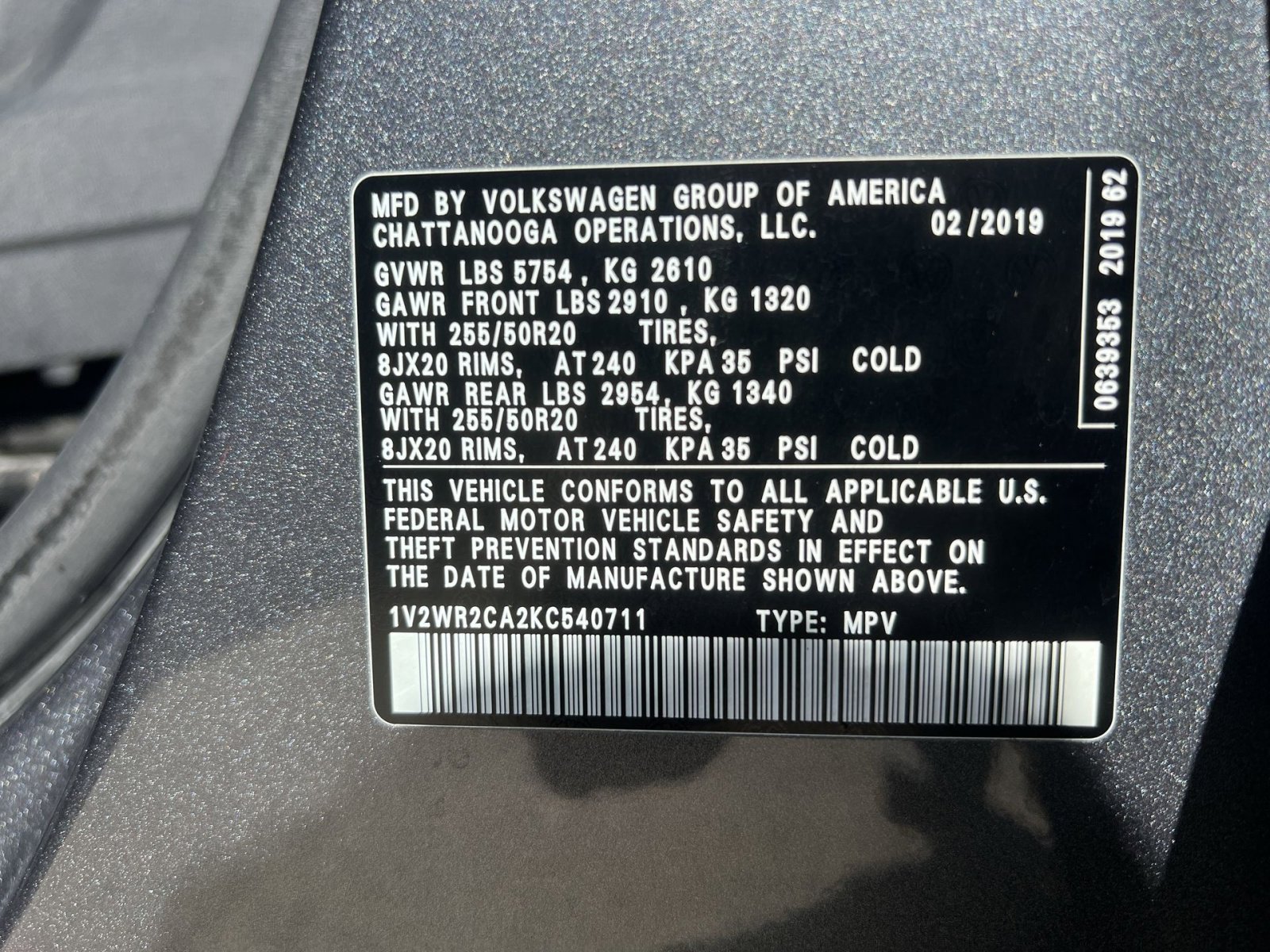 Used 2019 Volkswagen Atlas SE image 28