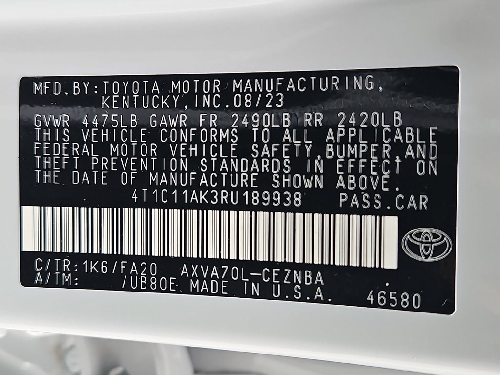 Certified 2024 Toyota Camry LE FWD image 26