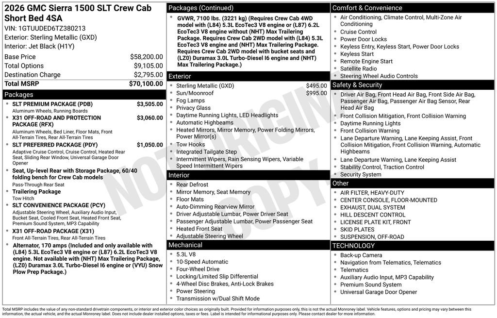 New 2026 GMC Sierra 1500 SLT w/ SLT Premium Package AWD/4WD image 5