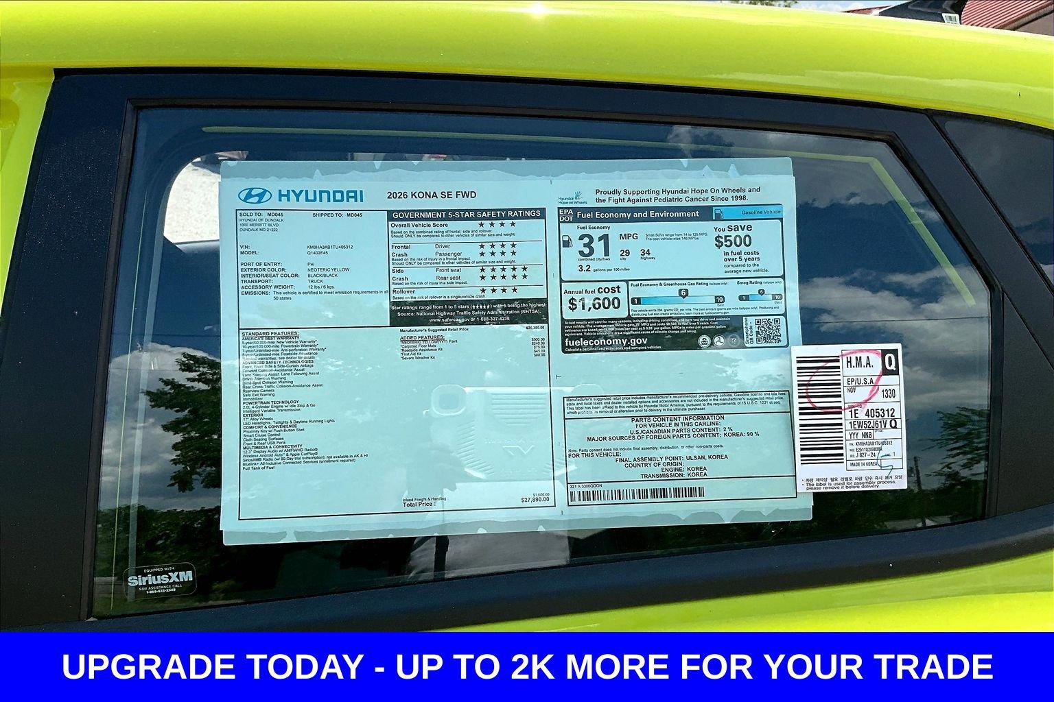 New 2026 Hyundai Kona SE FWD image 18