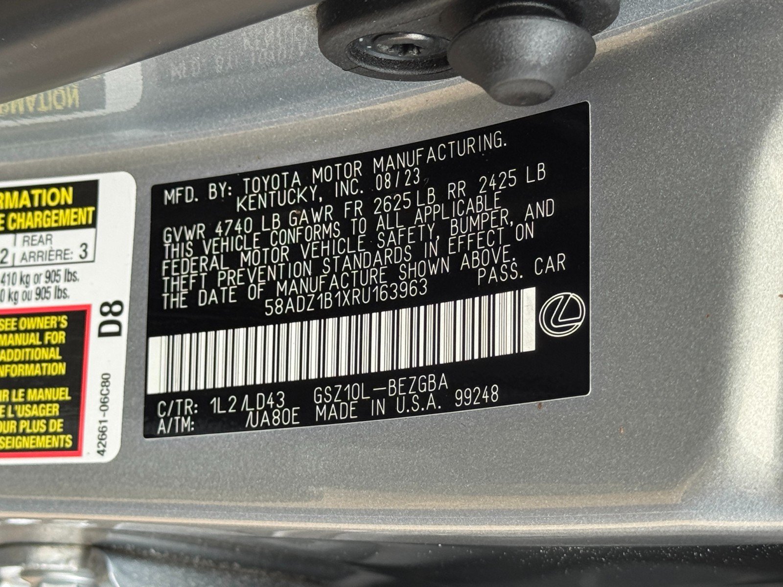 Used 2024 Lexus ES 350 w/ Premium Package FWD image 48