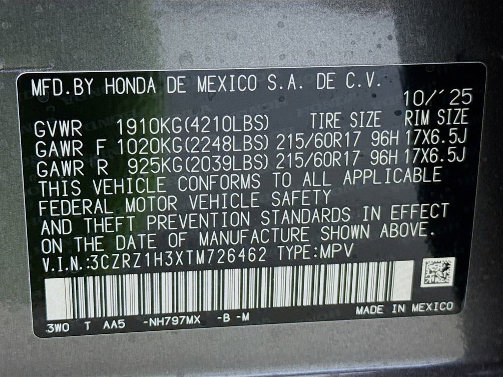 New 2026 Honda HR-V LX image 29