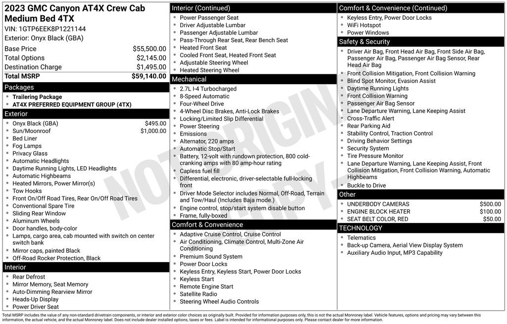 Used 2023 GMC Canyon AT4X AWD/4WD image 56
