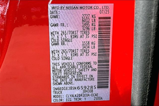 New 2025 Nissan Frontier Pro-X w/ Pro Premium Package image 8