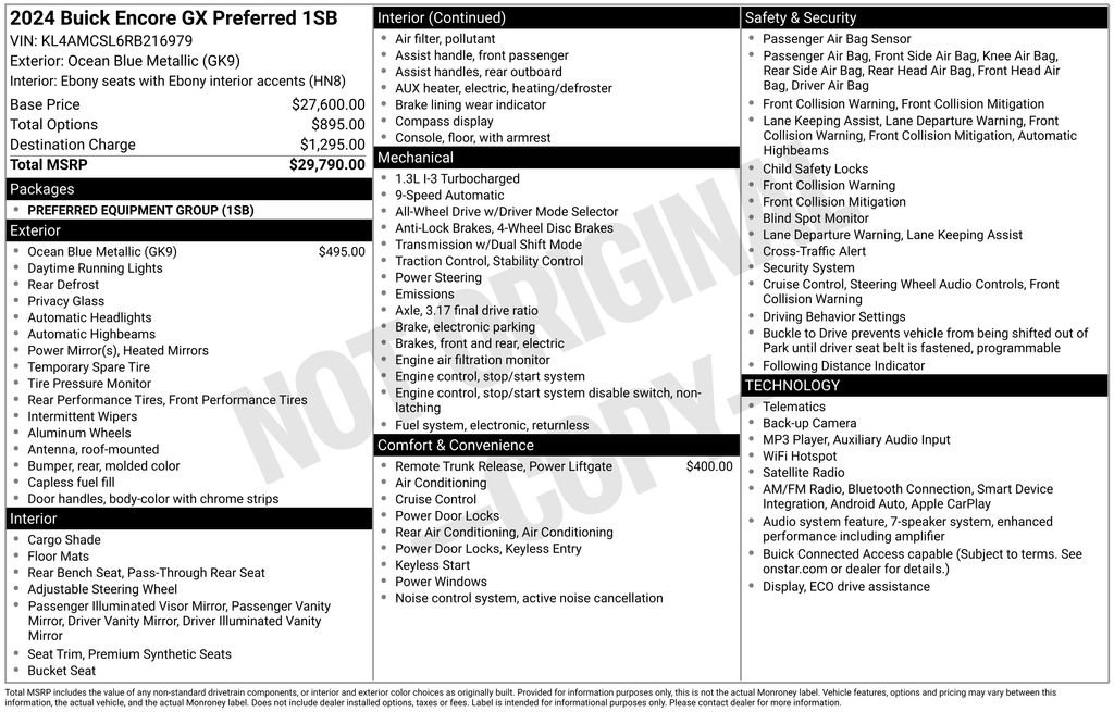 Certified 2024 Buick Encore GX Preferred AWD/4WD image 32