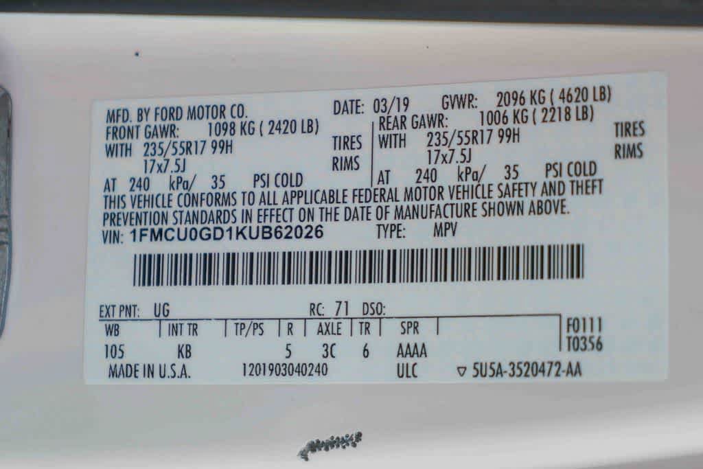 Used 2019 Ford Escape SE FWD image 28