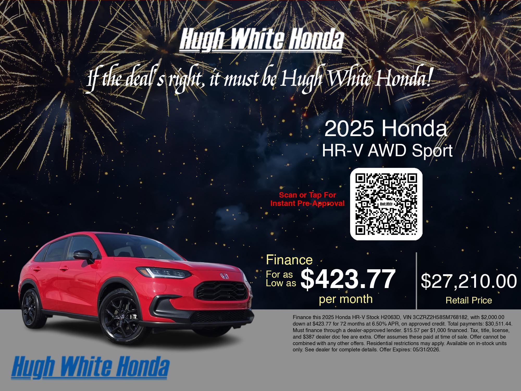 Used 2025 Honda HR-V Sport image 3