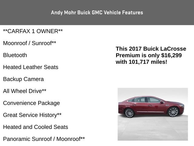 Used 2017 Buick LaCrosse Premium w/ Driver Confidence Package #2 AWD/4WD image 4