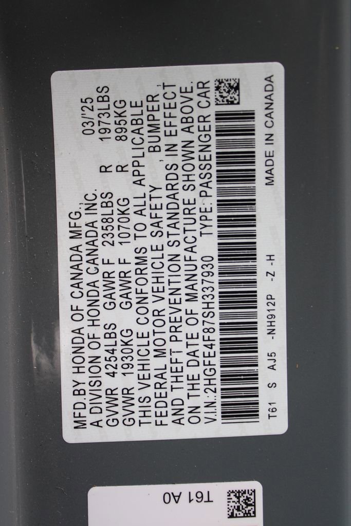 Certified 2025 Honda Civic Sport Touring image 33