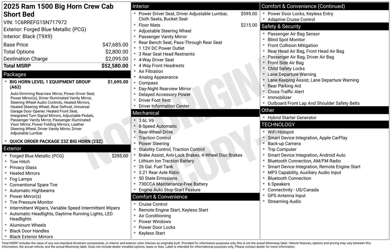 Used 2025 RAM 1500 Big Horn RWD image 27