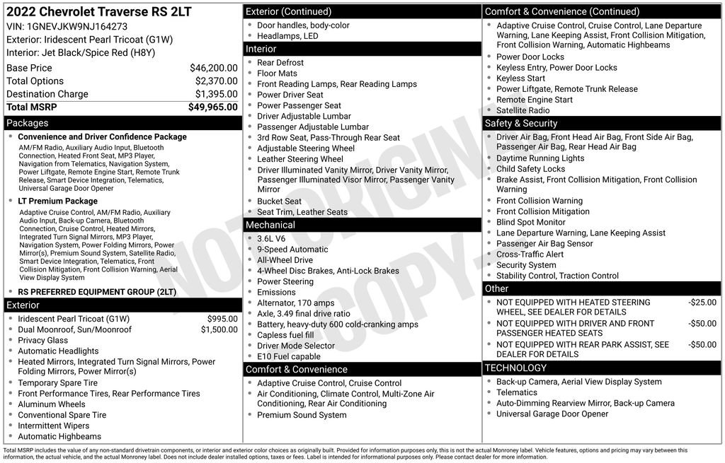 Used 2022 Chevrolet Traverse RS image 5