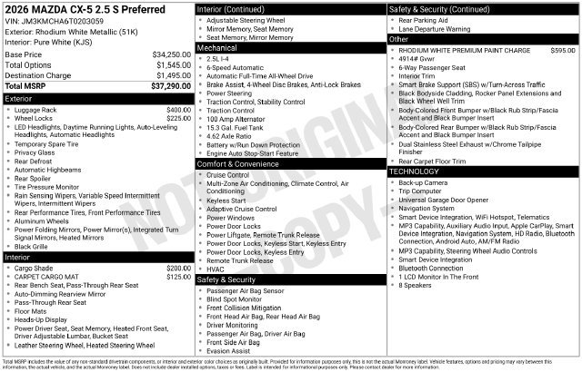 New 2026 MAZDA CX-5 Preferred AWD/4WD image 4