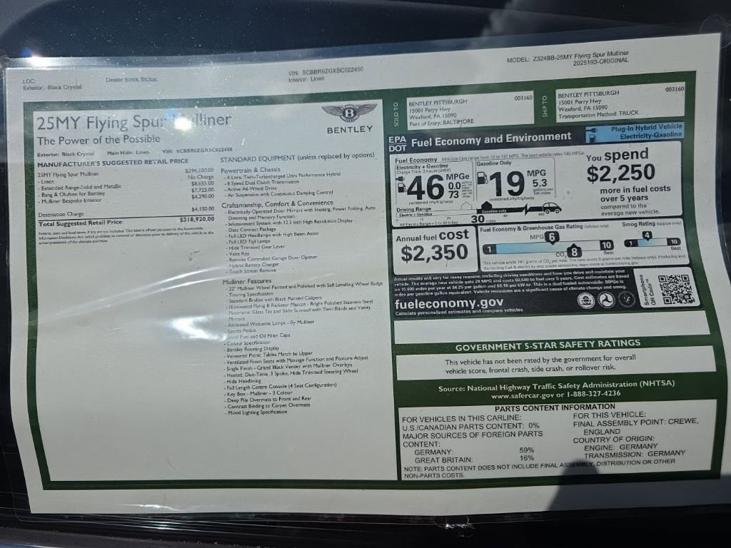 New 2025 Bentley Flying Spur Plug-In Hybrid image 44