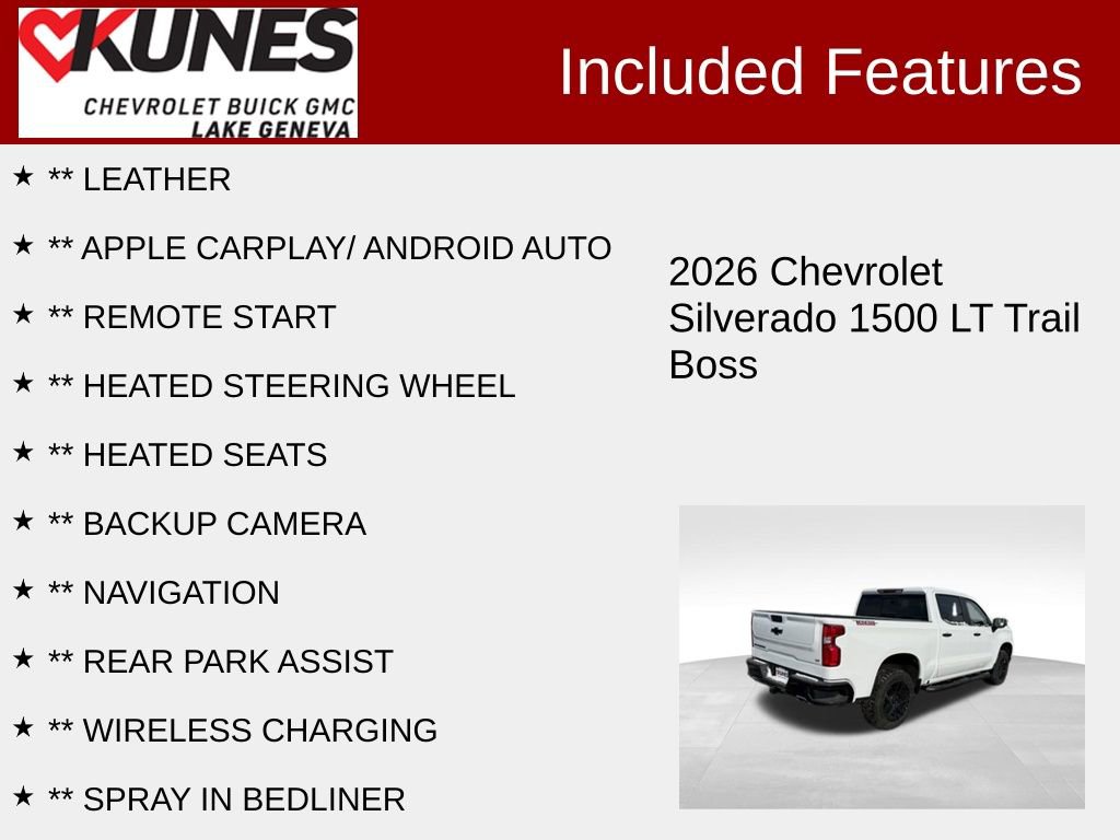 New 2026 Chevrolet Silverado 1500 LT Trail Boss w/ LT Trail Boss Premium Package image 3