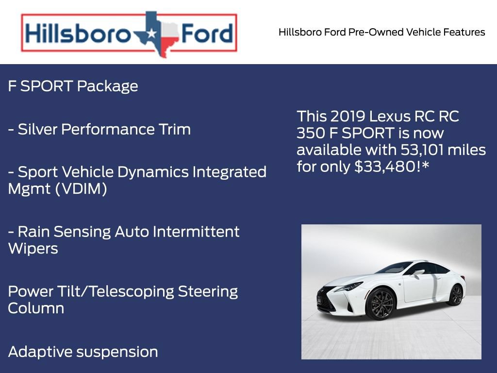 Used 2019 Lexus RC 350 F Sport RWD image 9