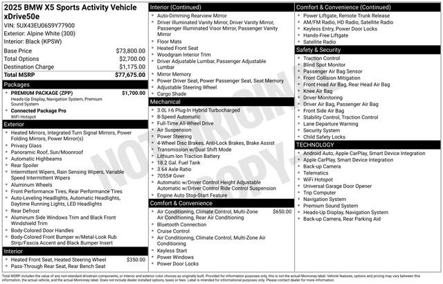 Certified 2025 BMW X5 xDrive50e w/ Premium Package image 39