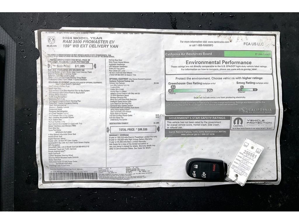 Used 2024 RAM ProMaster 3500 w/ Delivery Van Package image 11