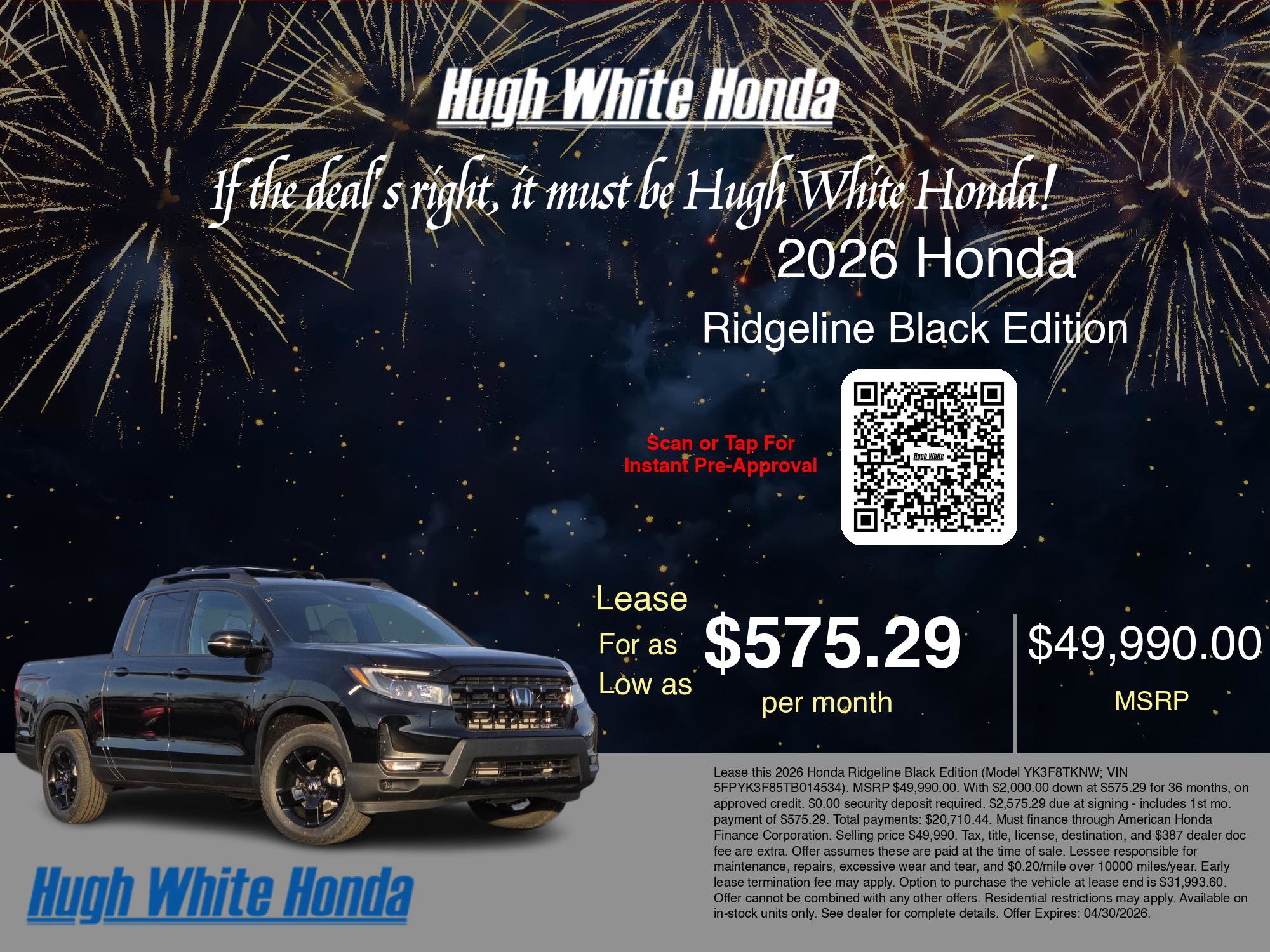 New 2026 Honda Ridgeline Black Edition image 3