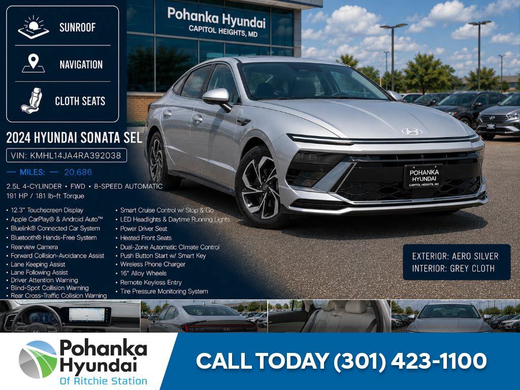 Certified 2024 Hyundai Sonata SEL w/ Convenience Package