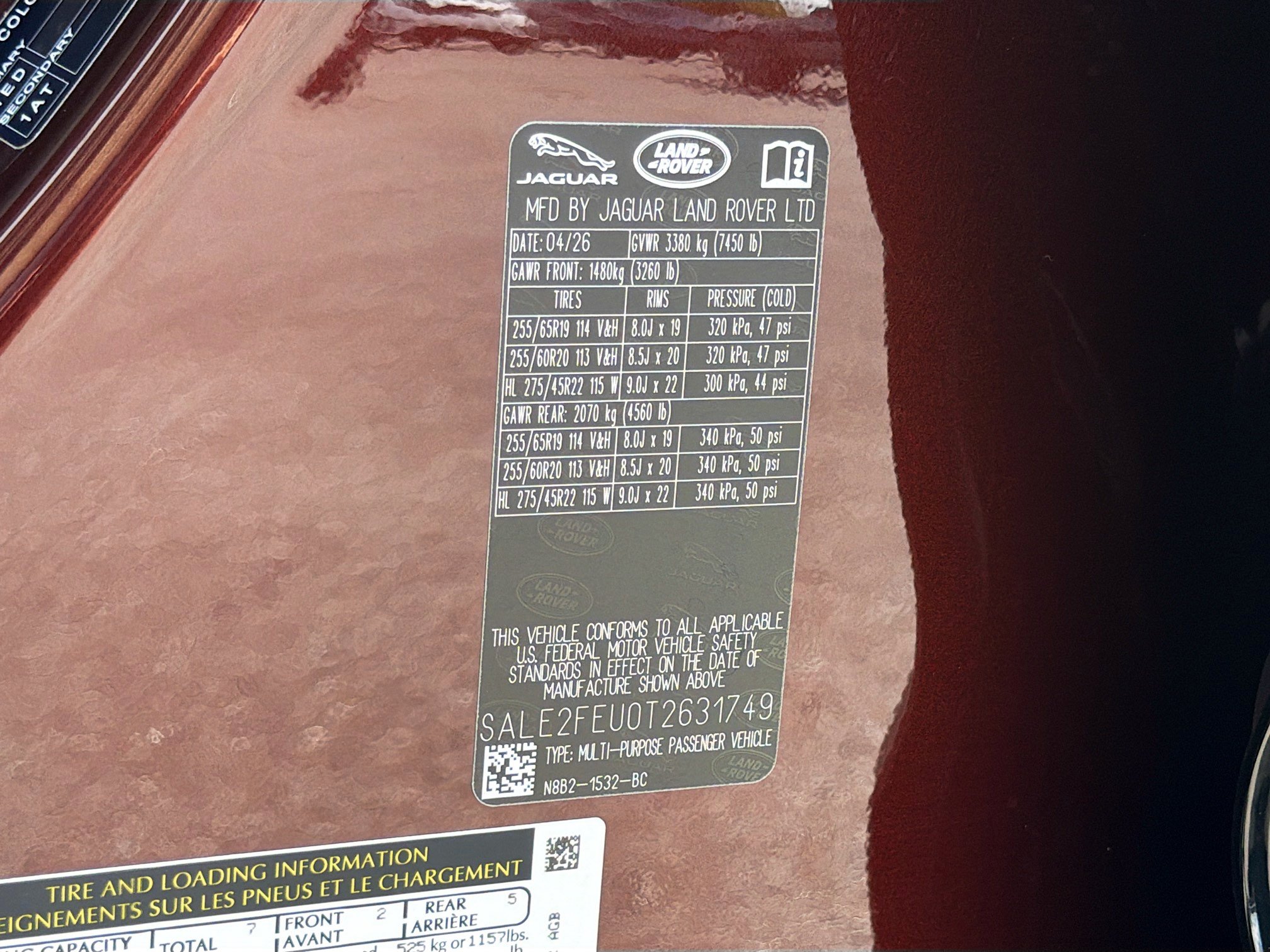 New 2026 Land Rover Defender 130 X-Dynamic SE AWD/4WD image 44