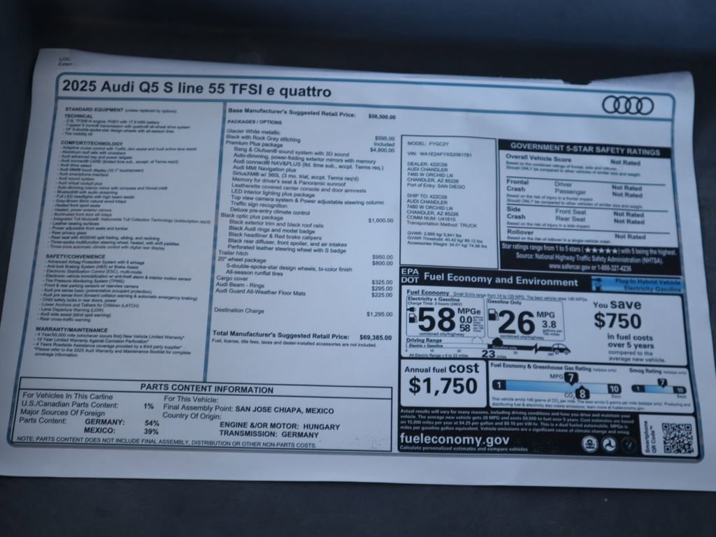 Used 2025 Audi Q5 e Premium Plus w/ Premium Plus Package image 9