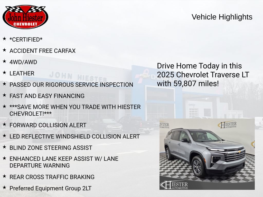 Certified 2025 Chevrolet Traverse LT AWD/4WD image 6