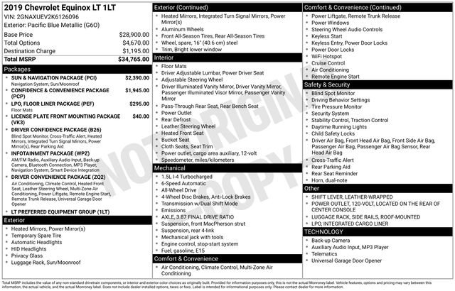 Used 2019 Chevrolet Equinox LT w/ Sun & Navigation Package image 5