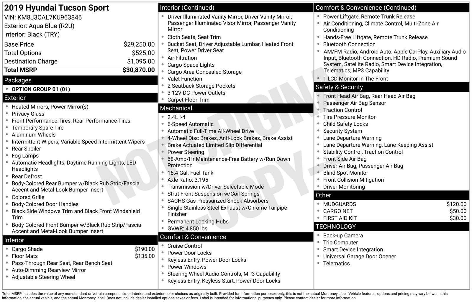 Used 2019 Hyundai Tucson Sport AWD/4WD image 7