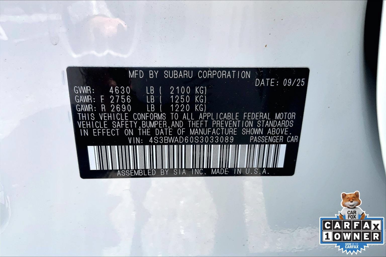 Certified 2025 Subaru Legacy Premium AWD/4WD image 33