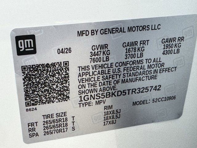 New 2026 Chevrolet Suburban LS RWD image 26