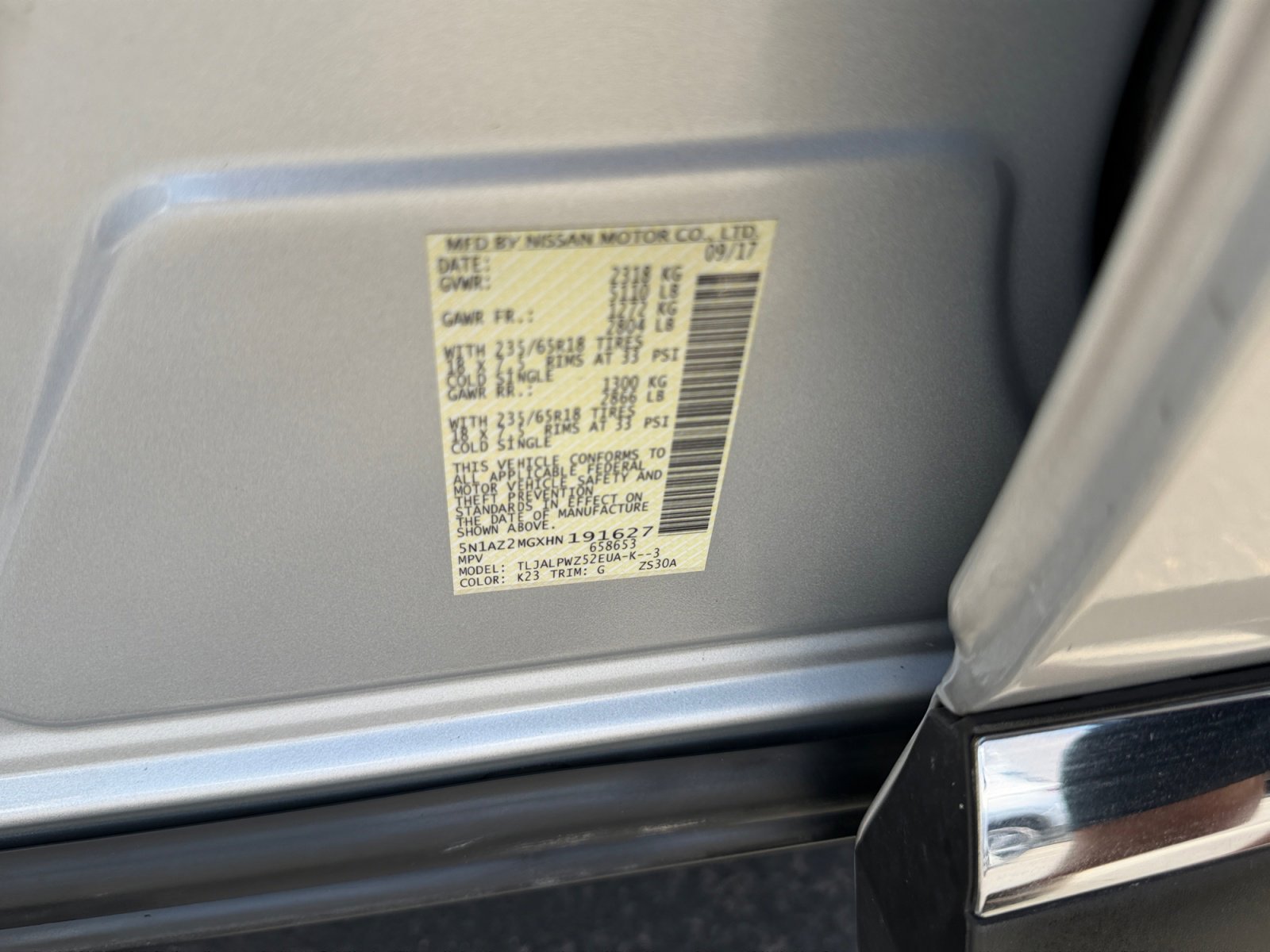 Used 2017 Nissan Murano S w/ Navigation Package image 24